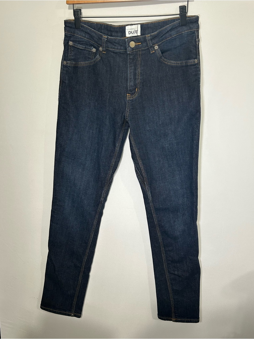 DU/ER Fireside Denim Slim Straight Fleece-Lined Jeans 29×32 Dark Wash - Picture 3 of 14